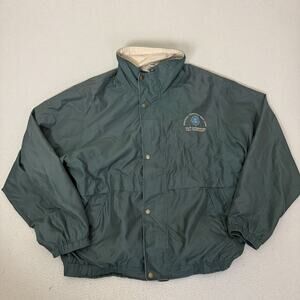 Vintage Original Windbreaker Green Jacket Lions Golf Tournament Logo Coat